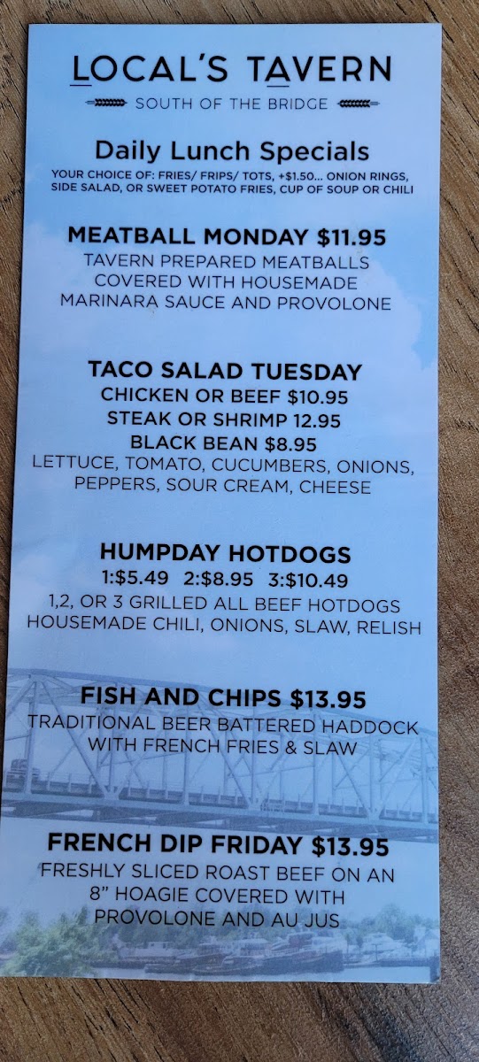 Locals Tavern Menu - Image 5