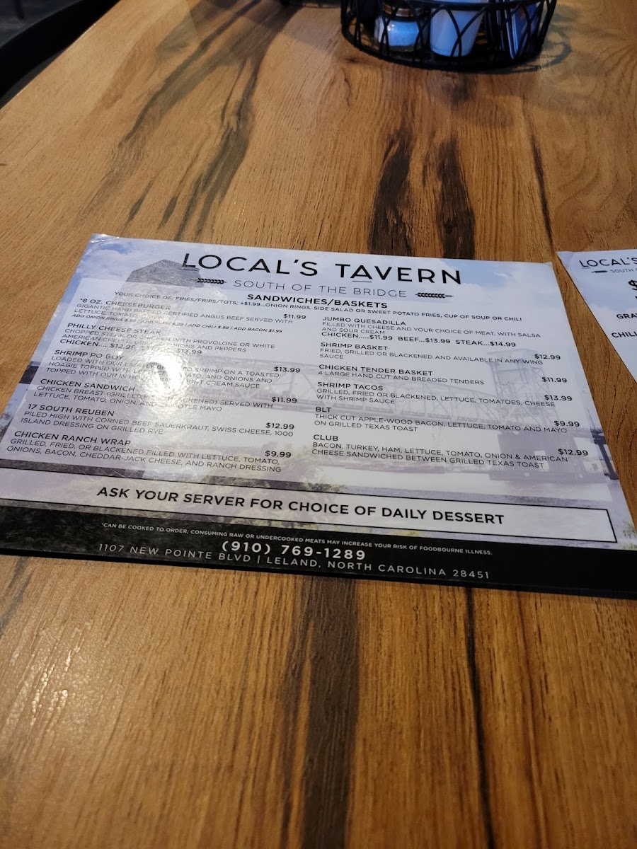 Locals Tavern Menu - Image 6